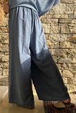 Basso Shirring Wide Leg Pant Airforce